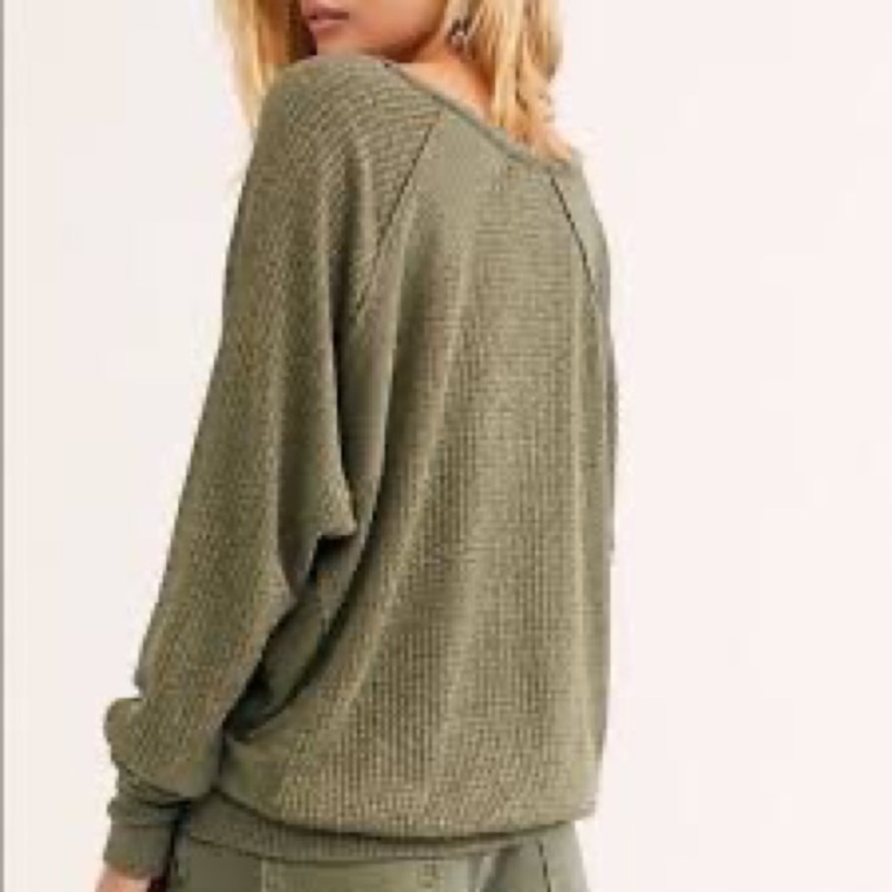 NWT Free People Santa Clara Thermal in Ferngully | Large - Picture 3 of 5